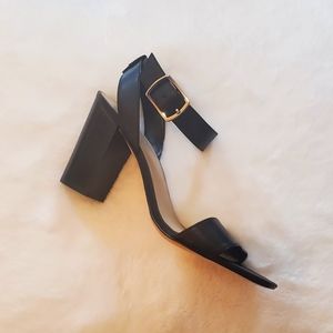 Ann Taylor Corey Leather Block Heel Sandals